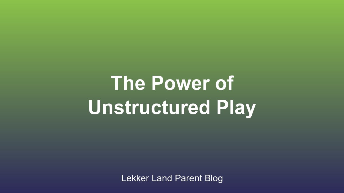 Die krag van ongestruktureerde spel